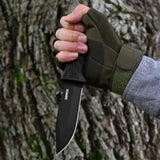 9" Fixed Blade Knife with Serrated Teeth and Sheath