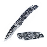 420 Stainless Steel Folding Knife Design with Artistic Flair