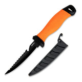 Fish Scale Pattern Fishing Knife with PP+Golf Leather