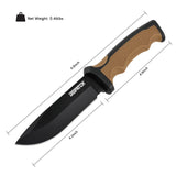 Heavy Duty Fixed Blade Hunting Knife Rubberized ABS Handle with K Sheath