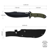 13.5" Tactical Knife Fixed Blade Knives Hunting Knife For Outdoor Bowie