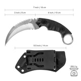 7” Claw Knife G10 handle with k-sheath