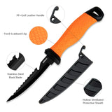 Fish Scale Pattern Fishing Knife with PP+Golf Leather