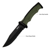 9 Inch Survival Hunting Knives with Non-Slip Handle And Serrated Teeth