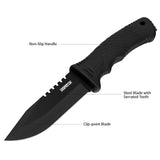 9" Fixed Blade Knife with Serrated Teeth and Sheath