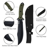 13.5" Tactical Knife Fixed Blade Knives Hunting Knife For Outdoor Bowie