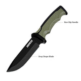 Heavy Duty Fixed Blade Hunting Knife Rubberized ABS Handle with K Sheath