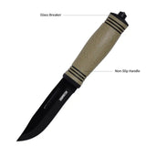 9" Tactical Fixed Blade Knife With Non-Slip Handle and Sheath