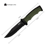 9 Inch Survival Hunting Knives with Non-Slip Handle And Serrated Teeth