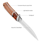 8.7'' Fixed Blade Knife with Colored Wood Handle