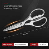 All Stainless Steel Professional Kitchen Scissors Detachable Design