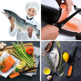 Fish Scale Pattern Fishing Knife with PP+Golf Leather