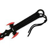 Red Guardian Ninja Sword and Kunai Throwing Knife Set with Sheath Fixed Blade Knife