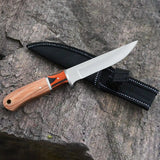 8.7'' Fixed Blade Knife with Colored Wood Handle