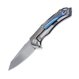 5" D2 Blade And Frame Lock Folding Knife With Nylon Sheath