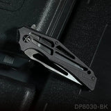 Folding Knife with Lightweight Open G10 Handle and Single Side CNC 8Cr Blade