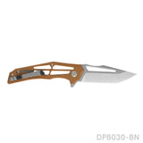 Folding Knife with Lightweight Open G10 Handle and Single Side CNC 8Cr Blade