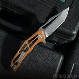 Folding Knife with Lightweight Open G10 Handle and Single Side CNC 8Cr Blade