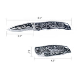 420 Stainless Steel Folding Knife Design with Artistic Flair