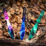 3pcs Multi-Color Throwing Knife/Kunai Knife with Plastic Sheath For Outdoor Survival Camping