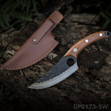 Full Tang Cleaver Bone Knife with Curved Rosewood Handle – Dispatch Knives