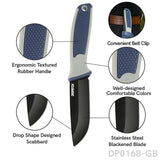 Single-Edge Tactical Knives with Non-slip Stylish Handle and Practical Sheath